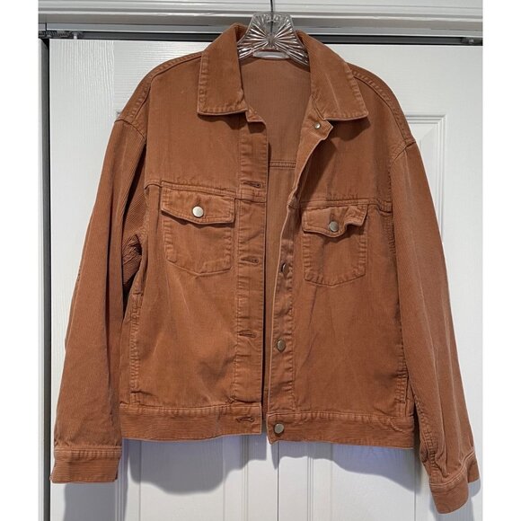 Uniqlo Womens‎ Oversized Corduroy Chore Jacket Size M Coat Utility Workwear 90s - Picture 13 of 16